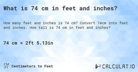 74Cm In Inches