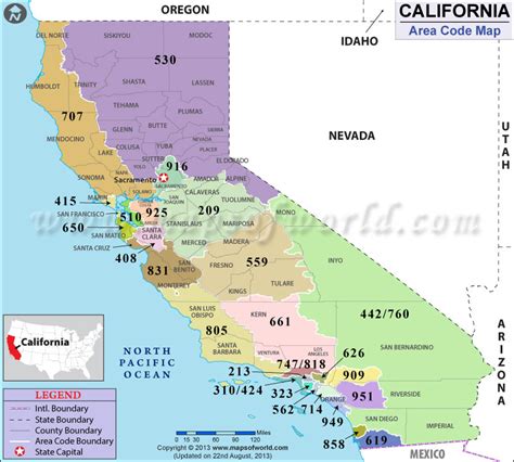 Area Codes In California