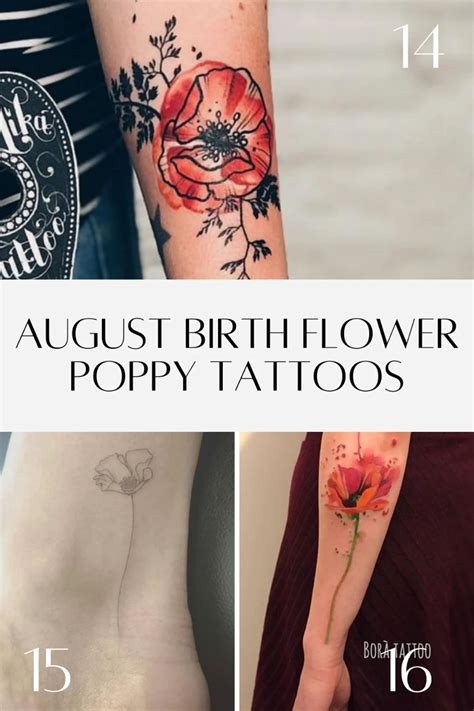 Birth Flowers August Tattoos
