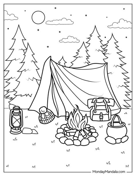 Camping Coloring Pages