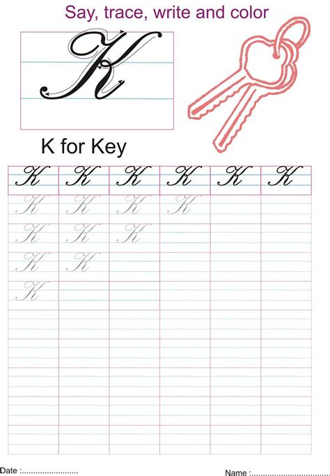 Capital K In Cursive