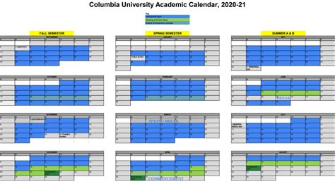 Columbia Law Academic Calendar