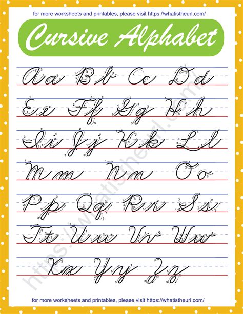 Cursive Alphabet Worksheet