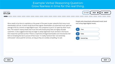 Example Of Verbal Test