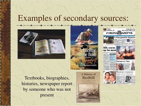 Examples Of Secondary Sources