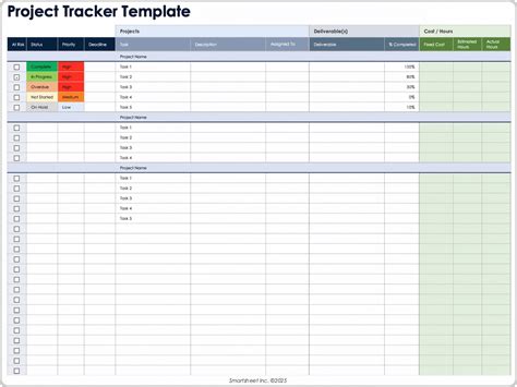 Excel Project Tracker Template