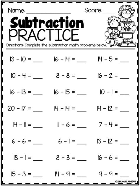 First Grade Math Worksheets