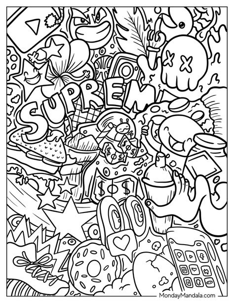 Graffiti Coloring Sheets