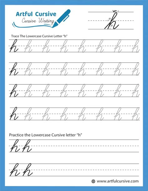H In Cursive