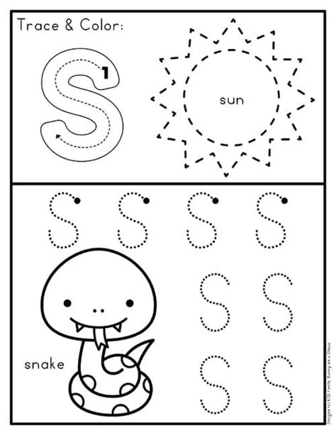 Letter S Worksheets