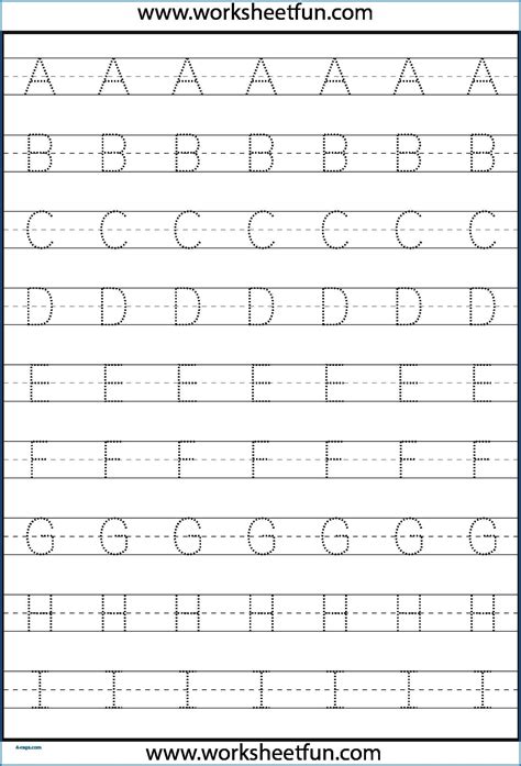 Letter Tracing Worksheets