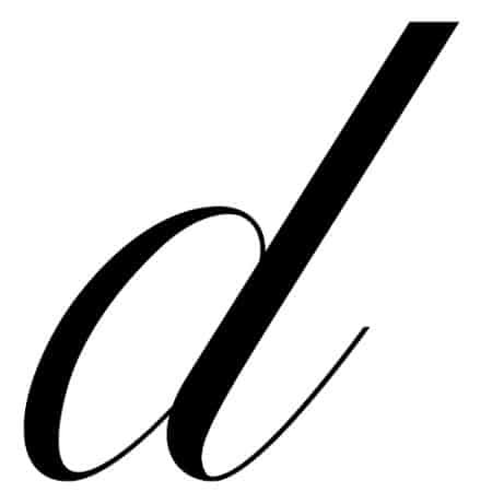 Lowercase D In Cursive