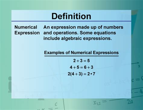 Numerical Expression Definition