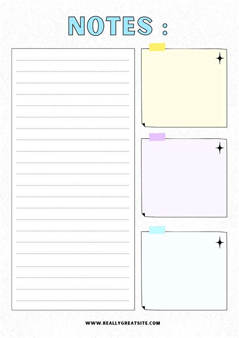 Post It Note Template