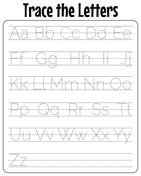 Printable Traceable Letters