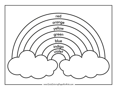 Rainbow Coloring Pages Printable