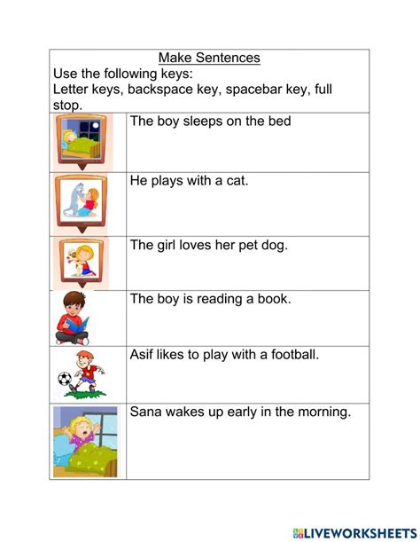 Sentences Using Pictures