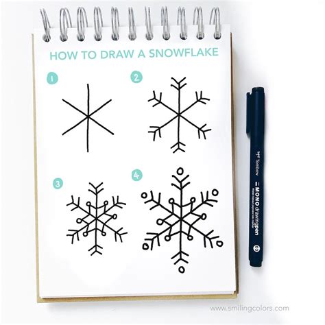 Snowflakes Drawing Easy