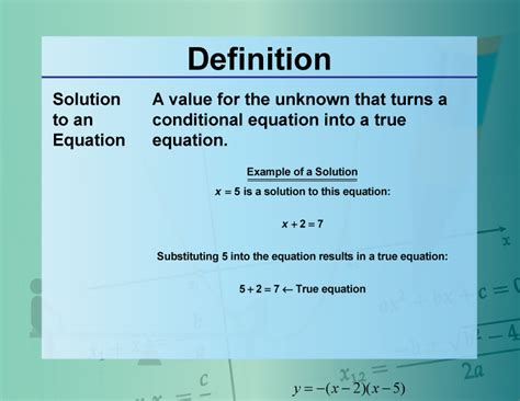 Solution Meaning Math