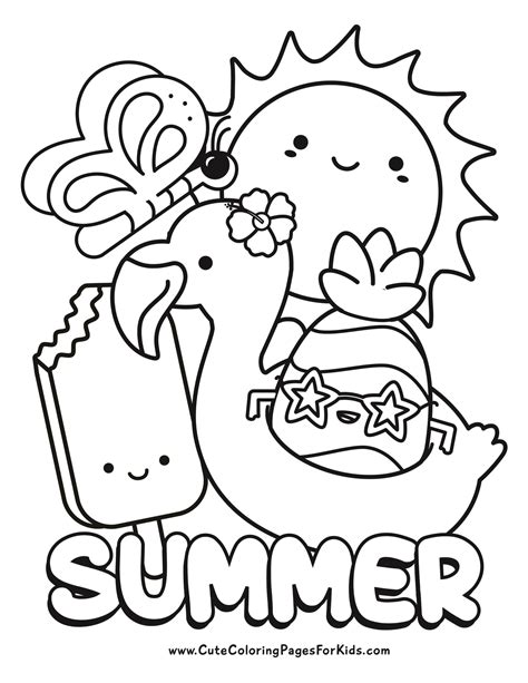 Summer Coloring Page