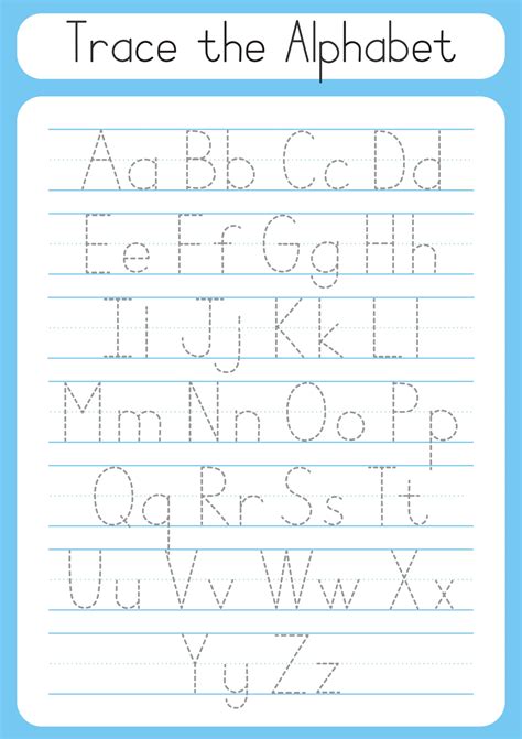 Tracing Letters Practice Sheets