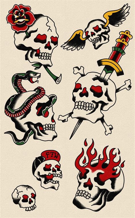 Traditional Skull Tattoo