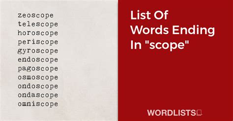 Words With Scope